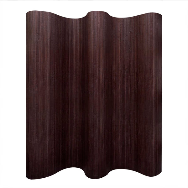 Room Divider Bamboo Dark Brown 98.4"x65"