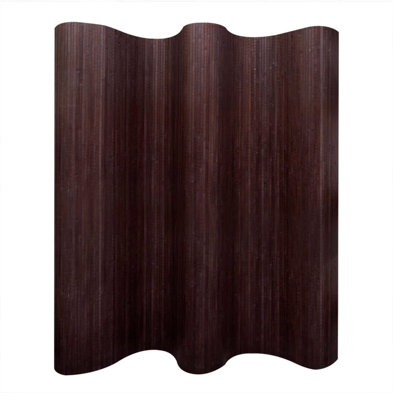 Room Divider Bamboo Dark Brown 98.4"x65"