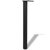 4 Height Adjustable Table Legs Black 28"