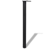 4 Height Adjustable Table Legs Black 34.3"