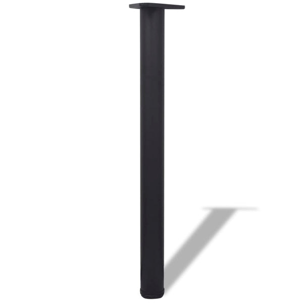 4 Height Adjustable Table Legs Black 28"