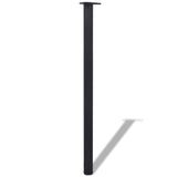 4 Height Adjustable Table Legs Black 43.3"