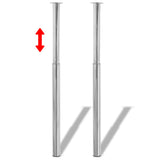 2 Telescopic Table Legs Chrome 28"-43.3"