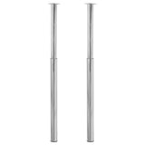 2 Telescopic Table Legs Chrome 28"-43.3"