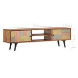 TV Stand 55.1"x11.8"x15.7" Solid Wood Acacia