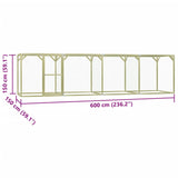 Chicken Cage 19.7'x4.9'x4.9' Steel