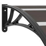 Door Canopy Black 94.5"x29.5" PC