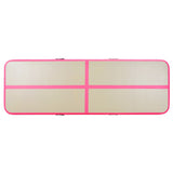 Inflatable Gymnastics Mat with Pump 157.4"x39.3"x3.9" PVC Pink