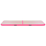 Inflatable Gymnastics Mat with Pump 157.4"x39.3"x3.9" PVC Pink