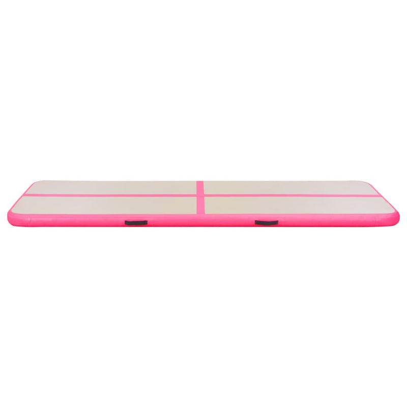 Inflatable Gymnastics Mat with Pump 157.4"x39.3"x3.9" PVC Pink