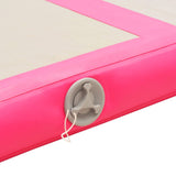 Inflatable Gymnastics Mat with Pump 157.4"x39.3"x3.9" PVC Pink