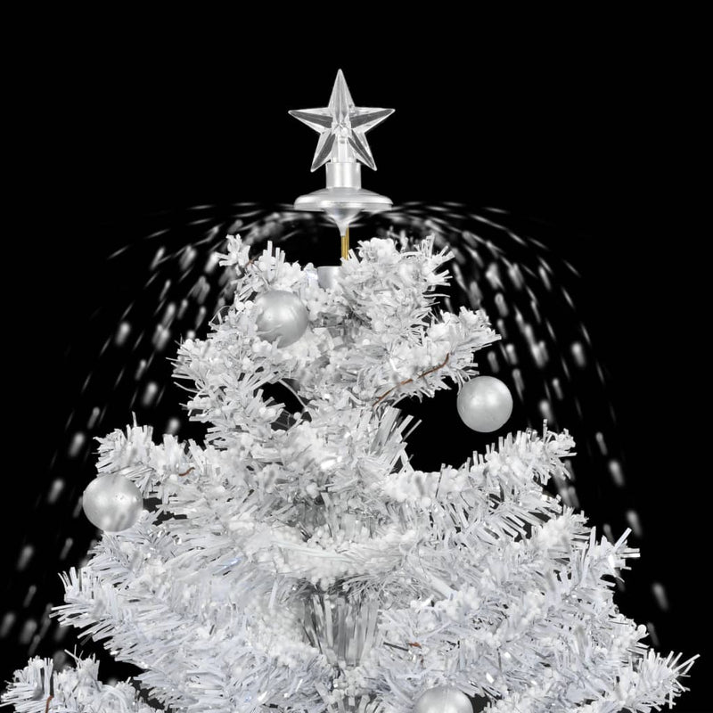 Snowing Christmas Tree with Umbrella Base White 2 ft