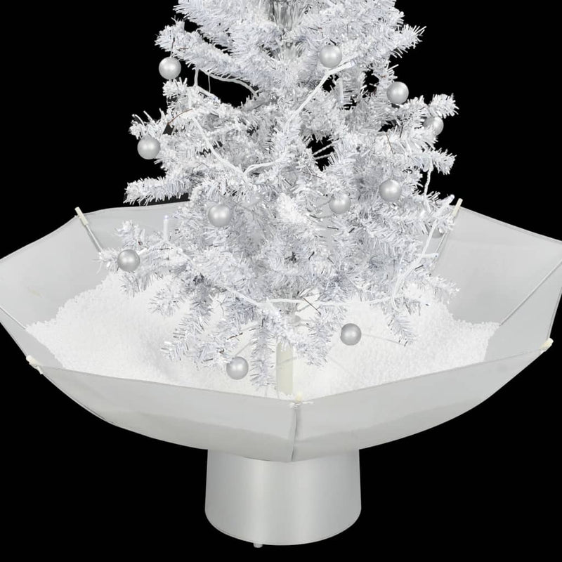 Snowing Christmas Tree with Umbrella Base White 2 ft