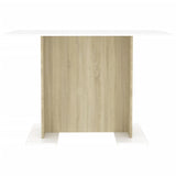 Dining Table White and Sonoma Oak 43.3"x23.6"x29.5" Engineered Wood