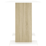 Dining Table White and Sonoma Oak 43.3"x23.6"x29.5" Engineered Wood