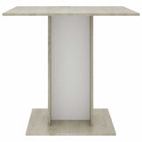 Dining Table White and Sonoma Oak 31.5"x31.5"x29.5" Engineered Wood