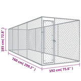 Outdoor Dog Kennel 299.2"x75.6"x72.8"