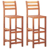 Bar Stools 2 pcs Solid Acacia Wood