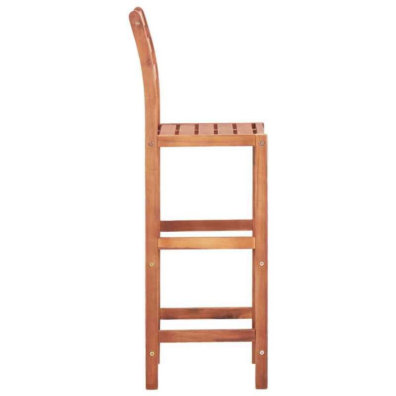 Bar Stools 4 pcs Solid Acacia Wood