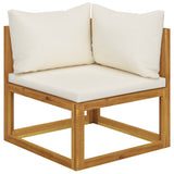 6 Piece Patio Lounge Set with Cushions Solid Acacia Wood