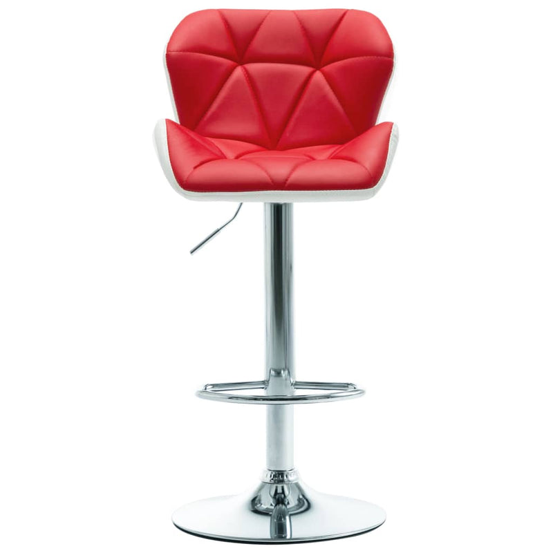 Bar Stool Red Faux Leather