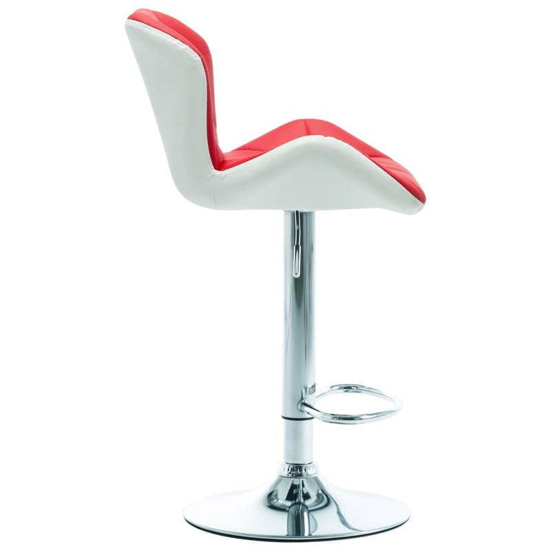 Bar Stool Red Faux Leather