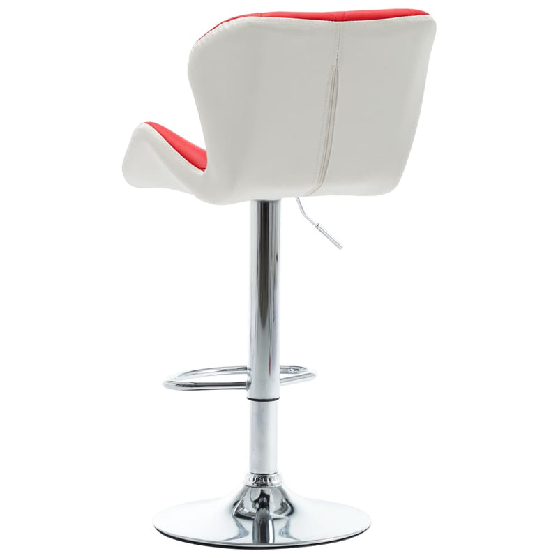 Bar Stool Red Faux Leather