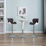 Bar Stools 2 pcs Brown Faux Leather