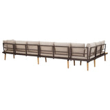 8-Seater Patio Lounge Set with Cushions Solid Acacia Wood