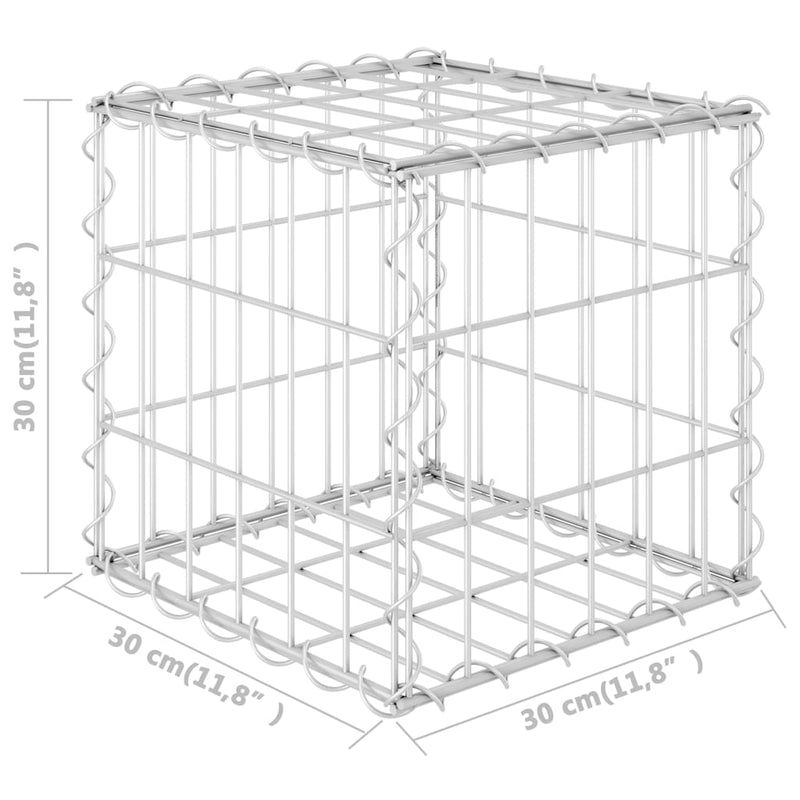 Cube Gabion Raised Bed Steel Wire 11.8"x11.8"x11.8"