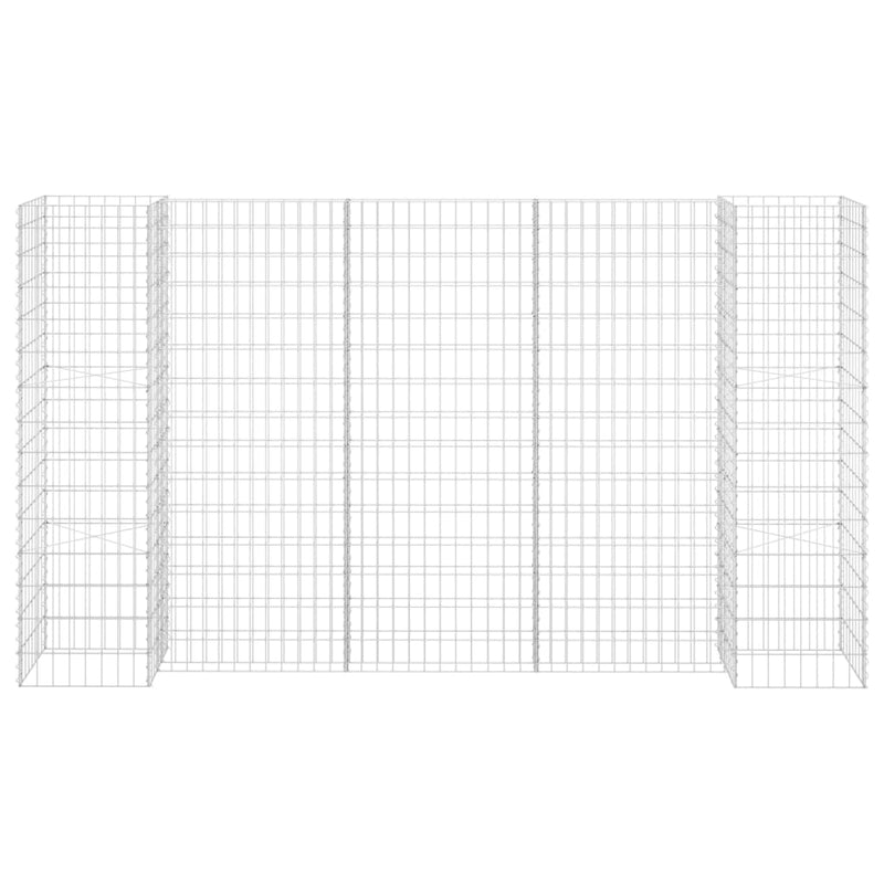 H-Shaped Gabion Planter Steel Wire 102.4"x15.7"x59.1"