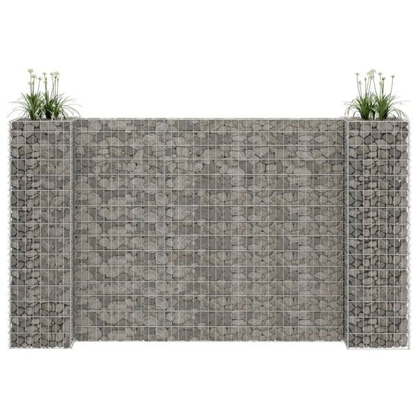 H-Shaped Gabion Planter Steel Wire 102.4"x15.7"x59.1"