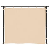 Gazebo with Curtains 9.8'x19.7' Cream Steel