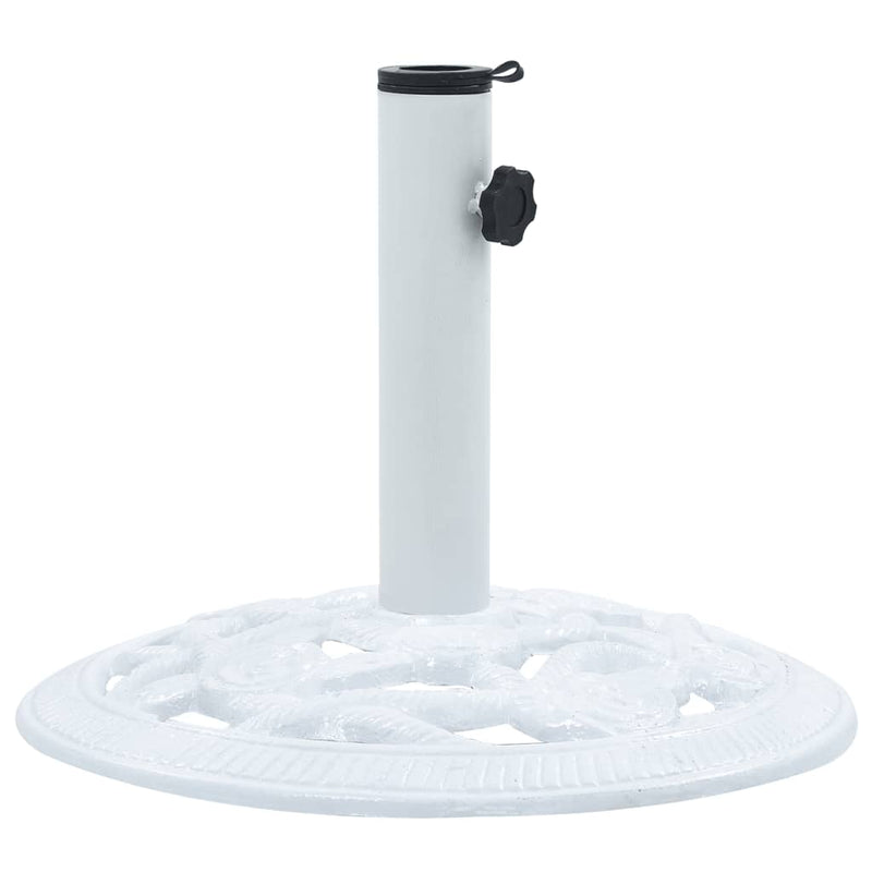 Umbrella Base White 19.8 lb 15.7" Cast Iron