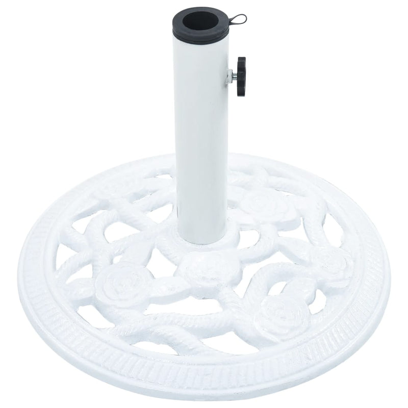 Umbrella Base White 19.8 lb 15.7" Cast Iron