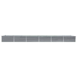 Garden Raised Bed Galvanized Steel 236.2"x31.5"x17.7" Gray