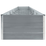 Garden Raised Bed Galvanized Steel 236.2"x31.5"x17.7" Gray