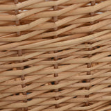 Firewood Basket with Carrying Handles 22.8"x16.5"x11.4" Natural Willow