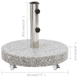 Parasol Base Granite 66.1 lb Round Gray