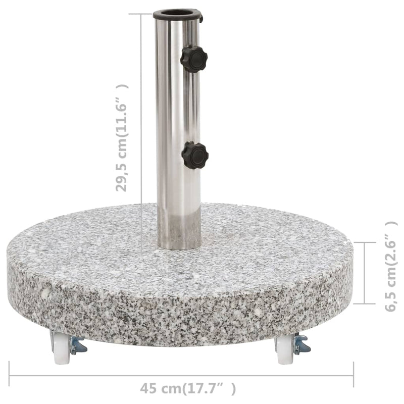 Parasol Base Granite 66.1 lb Round Gray