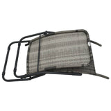 Folding Sun Lounger Poly Rattan Gray