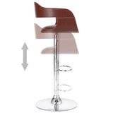 Bar Stool Brown Faux Leather