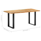 Dining Table 63"x31.5"x29.5" Solid Reclaimed Wood