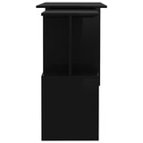 Corner Desk High Gloss Black 78.7" x 19.7" x 29.9" Engineered Wood