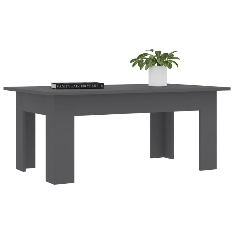 Coffee Table Gray 39.4"x23.6"x16.5" Engineered Wood