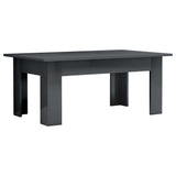 Coffee Table High Gloss Gray 39.4"x23.6"x16.5" Engineered Wood