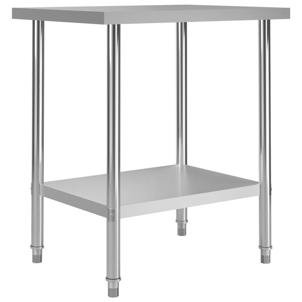 Kitchen Work Table 31.5"x23.6"x33.5" Stainless Steel