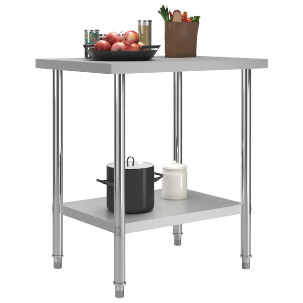 Kitchen Work Table 31.5"x23.6"x33.5" Stainless Steel