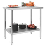 Kitchen Work Table 39.4"x23.6"x33.5" Stainless Steel