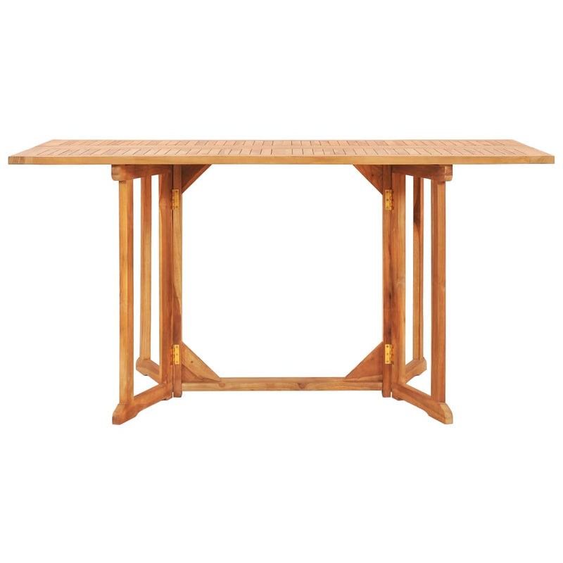 Folding Butterfly Patio Table 59.1"x35.4"x29.5" Solid Teak Wood